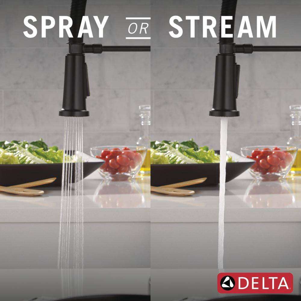 Matte Black Zinc Single Handle Pull Down Kitchen Faucet