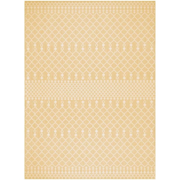Nourison Positano Yellow 8 ft. x 10 ft. Moroccan Contemporary Area Rug