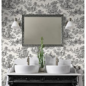 Inkwell Chateau Toile Vinyl Peel and Stick Wallpaper Roll (Covers 30.75 sq. ft.)