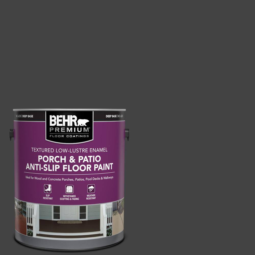 1 gal. #S-H-790 Black Suede Textured Low-Lustre Enamel Interior/Exterior Porch and Patio Anti-Slip Floor Paint price history on PriceWatchPro