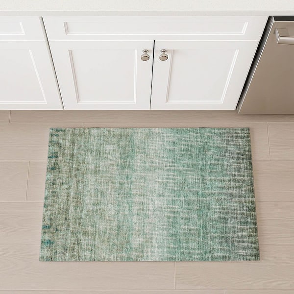 Chantille Machine Washable Indoor/Outdoor Abstract ACN2317 Teal 2 ft. x 3 ft. Accent Rug
