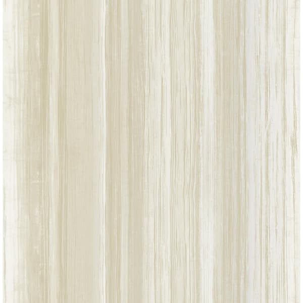 Seabrook Designs Stripe Metallic Ivory and Sand Paper Strippable Roll (Covers 56.05 sq. ft.)