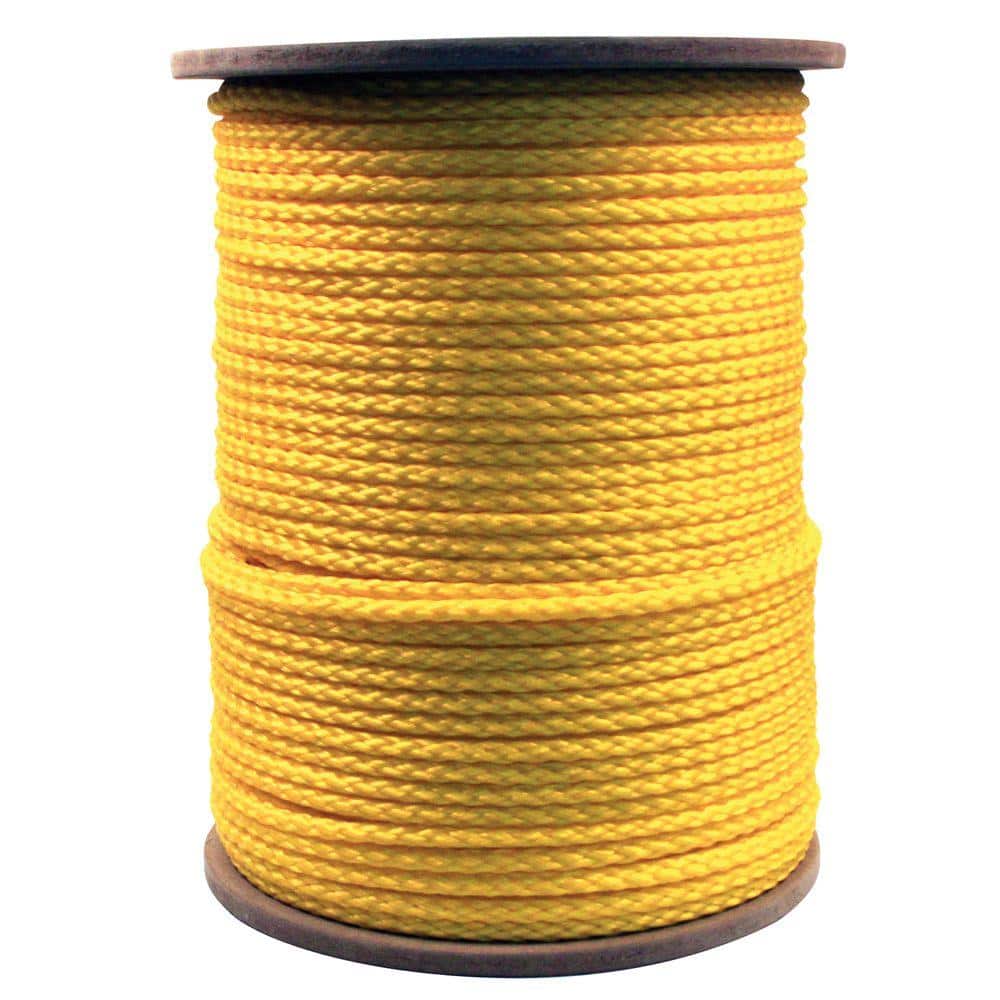 Everbilt 1/4 in. x 800 ft. Polypropylene Twist Rope, Yellow 72610