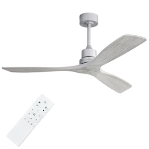 52 in. Indoor/Outdoor Silver  Ceiling Fan Whit 6-Speed Long-Handled DC Remote Control