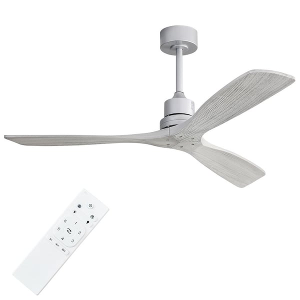 Sofucor 52 in. Indoor/Outdoor Silver Smart Ceiling Fan Whit 6