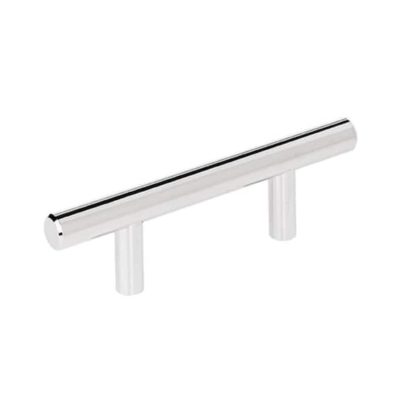 Amerock Bar Pulls 2-1/2 in. (64mm) Modern Polished Nickel Bar Cabinet Pull (10-Pack)