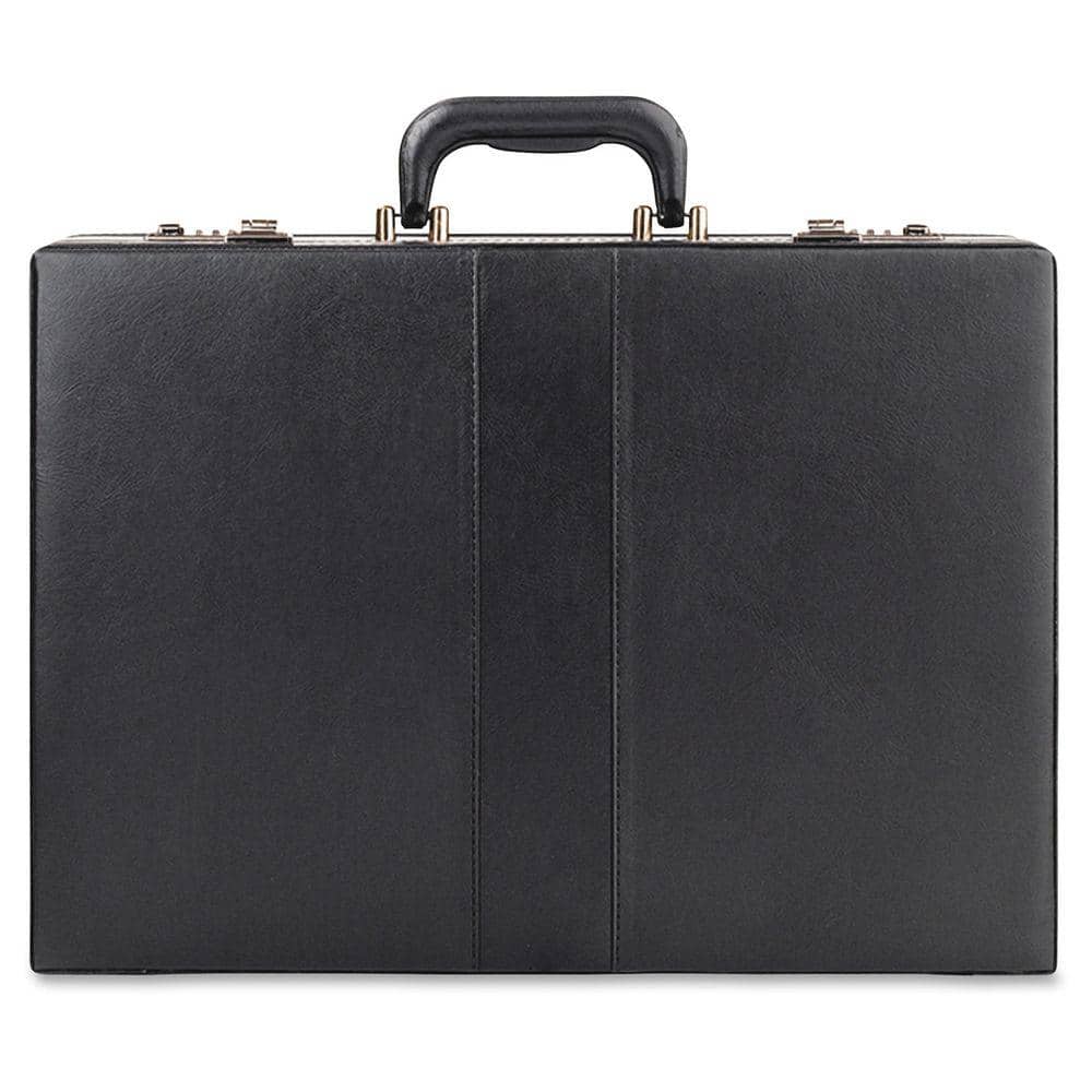 SOLO 17.5 in. Wide Black Vinyl Classic Expandable Attache with Handle ...