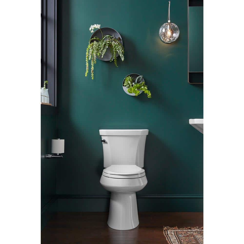 KOHLER Highline 12 in. Rough In Elongated Chair Height Toilet Bowl Only in Black, Seat Not Included