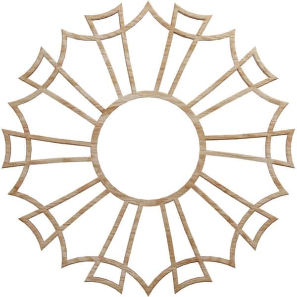 Ekena Millwork 20 in. x 20 in. x 1/4 in. Augustus Wood Fretwork Pierced Ceiling Medallion, Red Oak