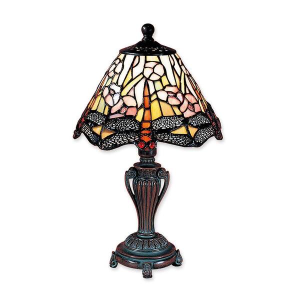 Dale Tiffany 13 in. Dragonfly Antique Bronze Accent Lamp