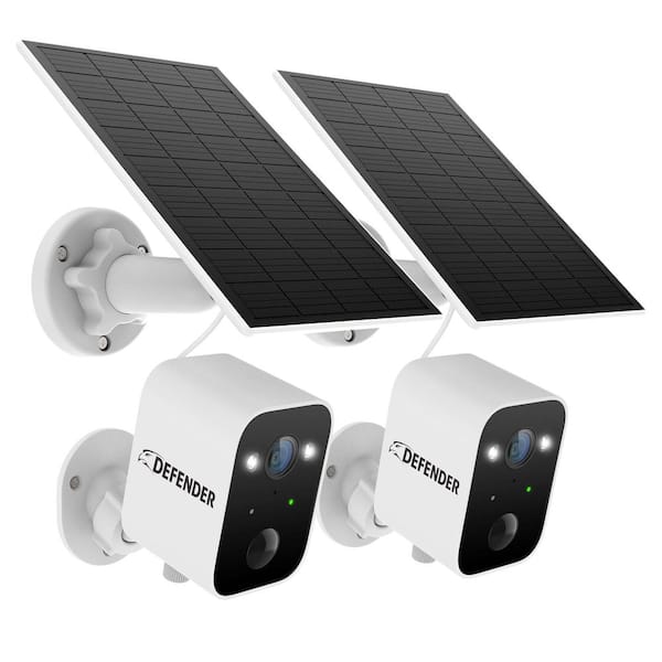 Solar Powered 4K AI EverWatch Wireless Security Camera, 3-Watt Solar Panel, 2 pc
