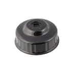 76 mm x 30 Flute Oil Filter Cap Wrench in Black