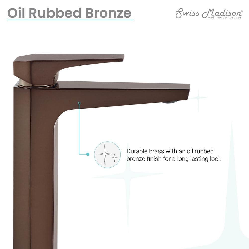 Voltaire Oil Rubbed Bronze High Arc Bathroom Faucet