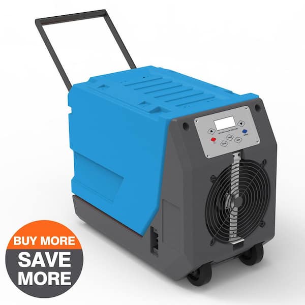 Edendirect 180 pt. 6,000 sq.ft. Commercial Grade Dehumidifier in Blue with Pump Drain Hose for Warehouse and Job Sites