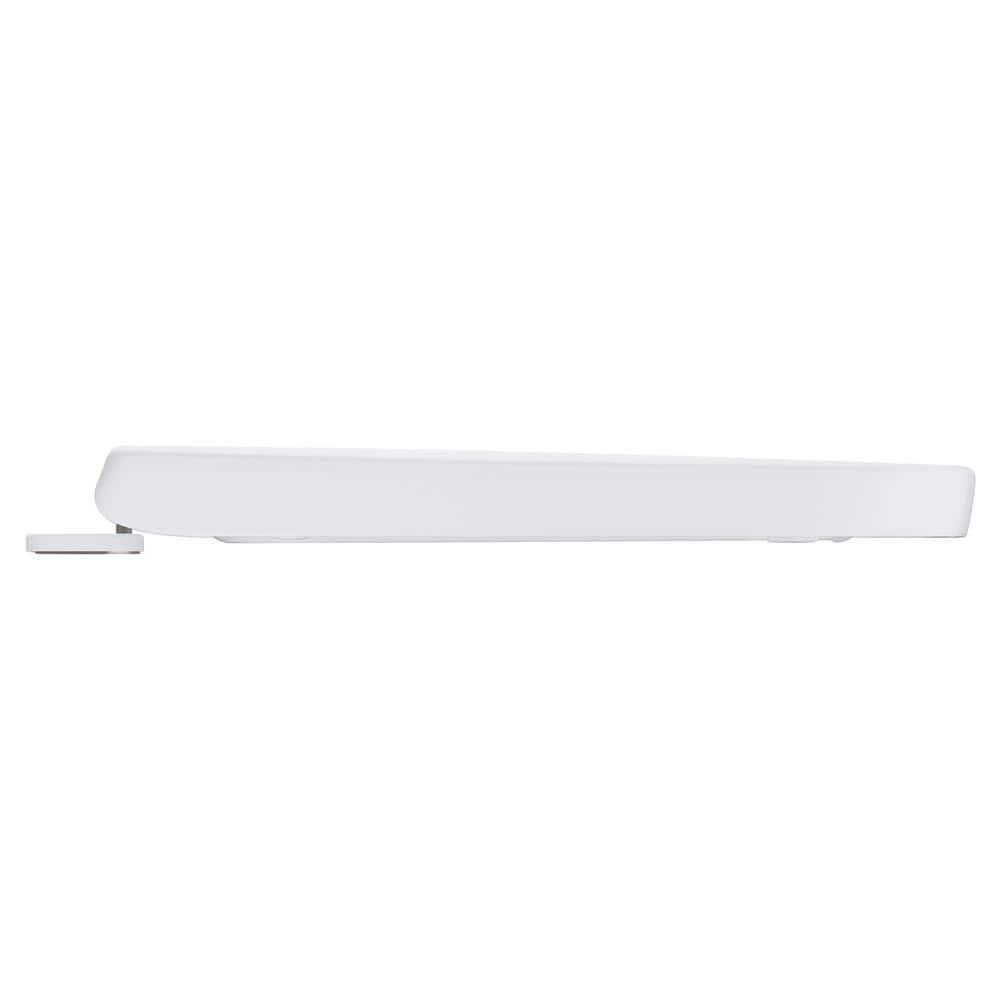 Alpine White Elongated Closed Front Toilet Seat with Lid