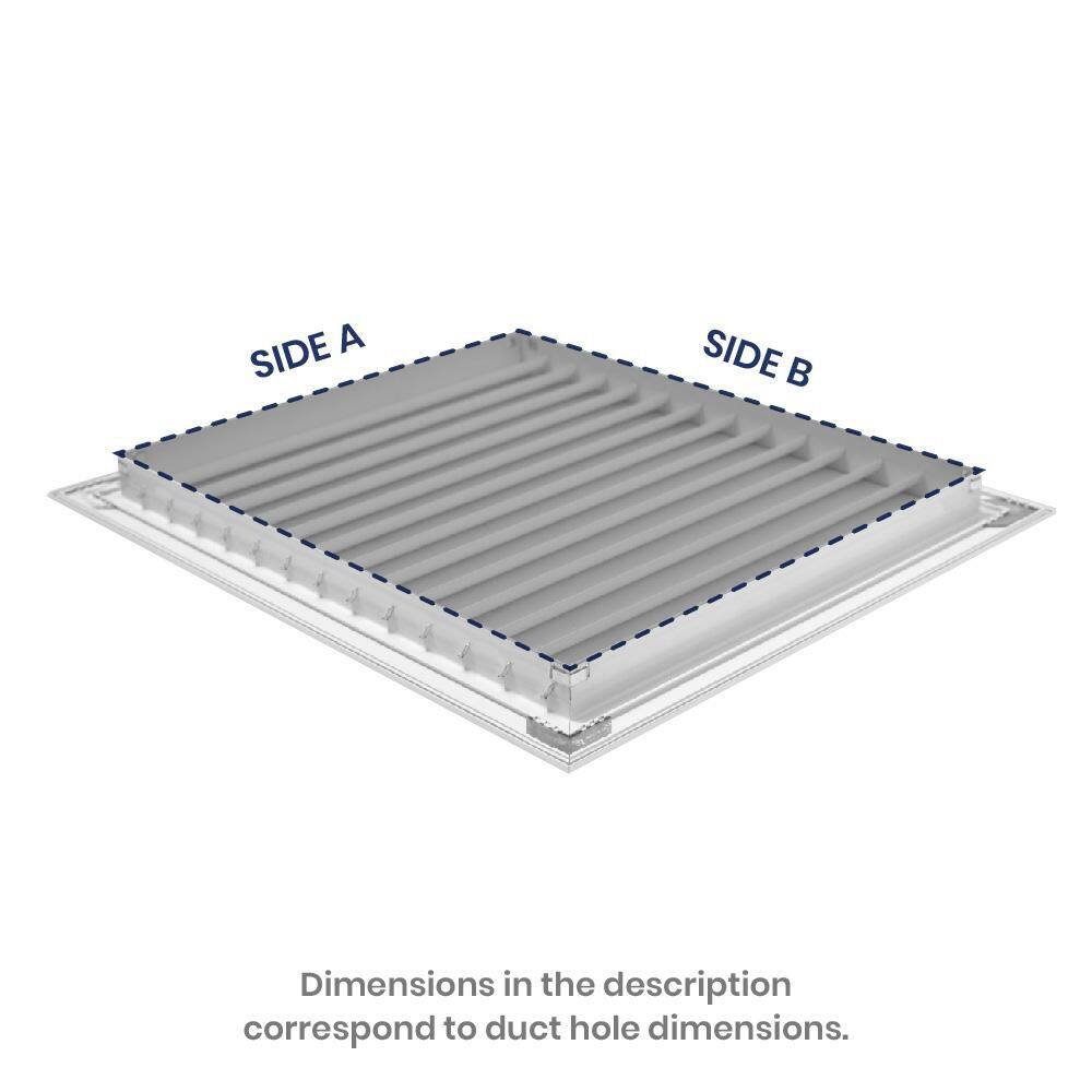 Advanced White Aluminum 12x4 Inch Ceiling Vent Grille