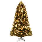 7.5 ft. Pre-Lit Artificial Christmas Tree, Lush Hinged Xmas Tree