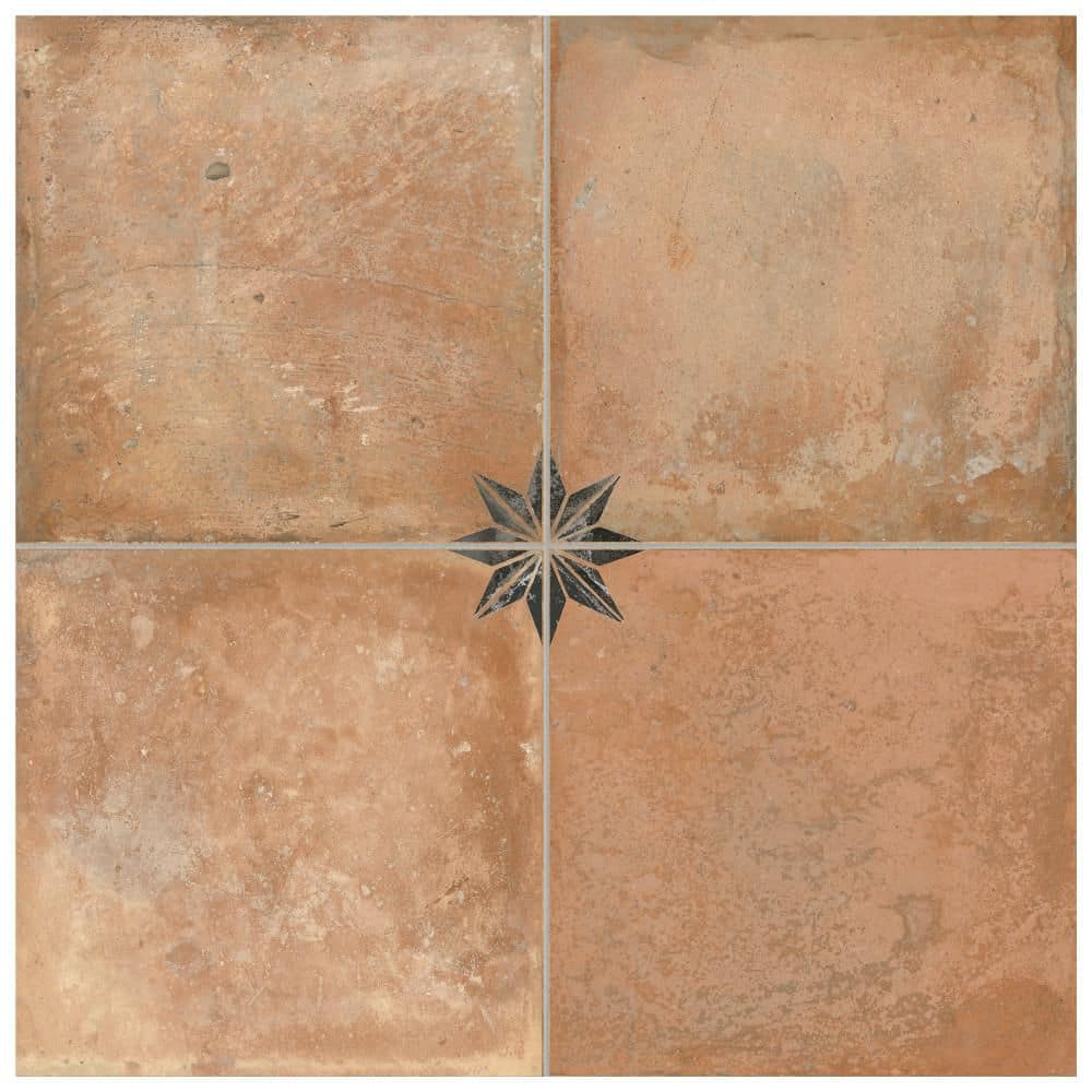Kings Nonna with Black Star 9 in. x 9 in. Porcelain Floor and Wall Take Home Tile Sample price history on PriceWatchPro