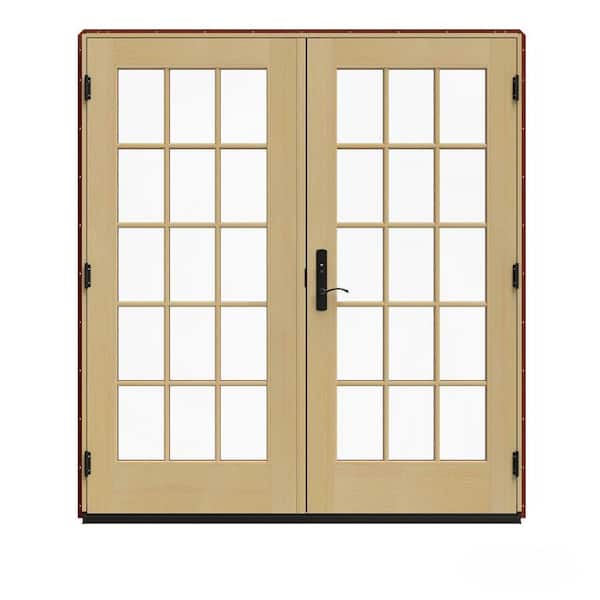 JELD-WEN 72 in. x 80 in. W-5500 Red Clad Wood Left-Hand 15