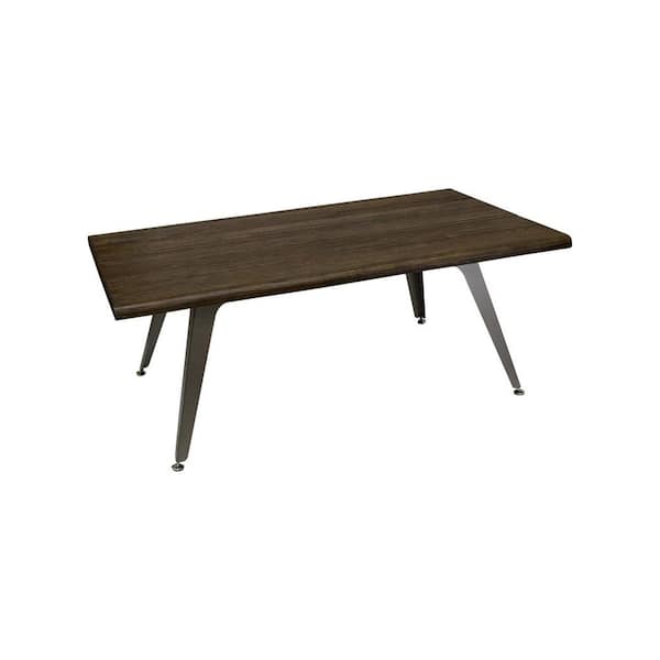Unbranded Damian Antique Brown Rectangular 50 in. Coffee Table