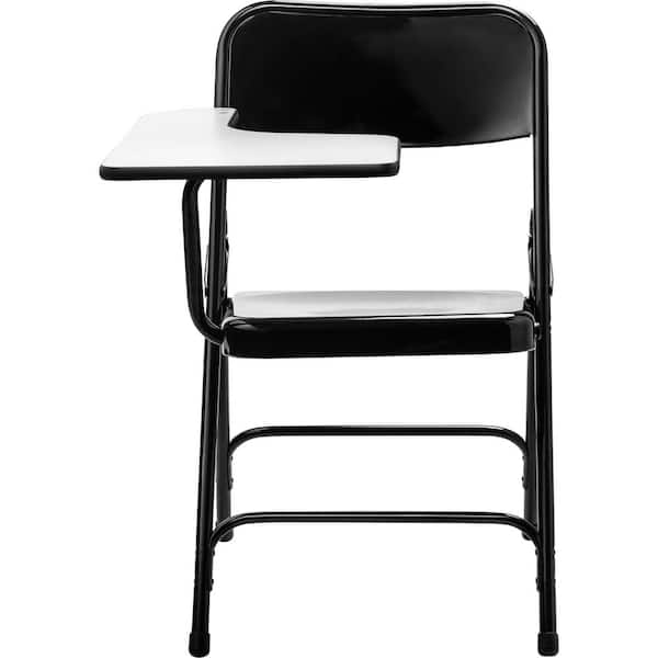 National Public Seating 5210R 5200 Series Black Tablet Arm 18-Gauge Steel Folding Chair Grey Nebula Right Arm Chair (2-Pack) - 3