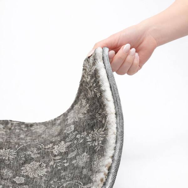 Dream Shag Premium Machine Washable Abstract ADS680 Gray 10 ft. x 14 ft. Area Rug