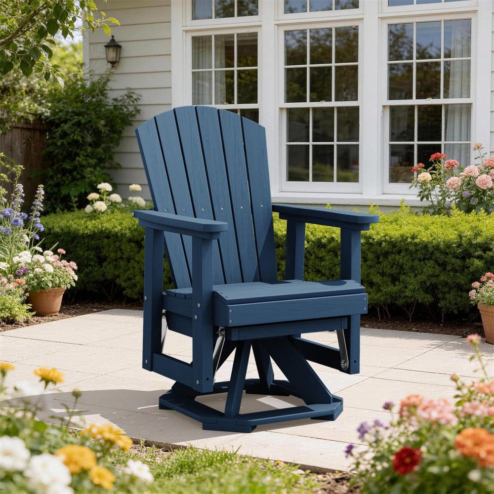JEAREY Plastic HDPE Resin Rocking Glider Chair Adirondack Swivel
