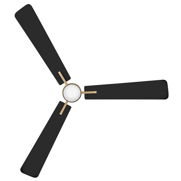 HINKLEY - Atticus 56.0 in. Indoor/Outdoor Integrated LED Heritage Brass Ceiling Fan with Remote Control