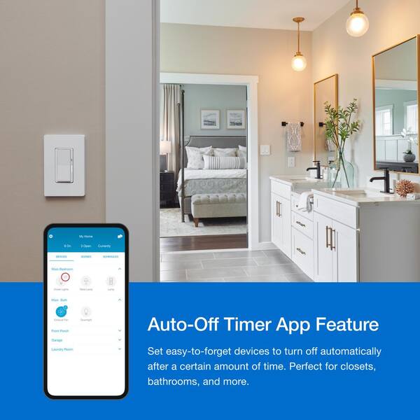 Lutron Caseta Smart Switch (2 Count) Deluxe Kit with Smart Hub and Pico Remote, Neutral Wire Required (P-BDG-PKG2WS-WH)