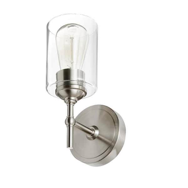 brushed nickel wall sconce modern