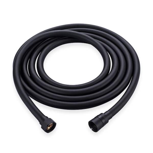 120 in. Flexible Shower Hose for Handheld Showerheads with Anti-Kink PVC Construction in Matte Black