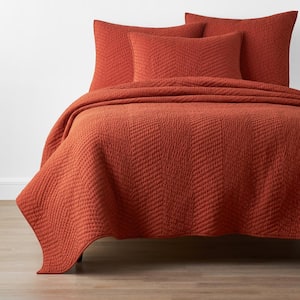 Company Cotton Flame Solid Full/Queen Quilt