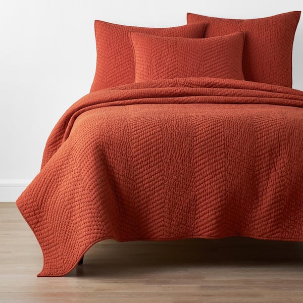 Company Cotton Voile Flame Solid Twin Quilt