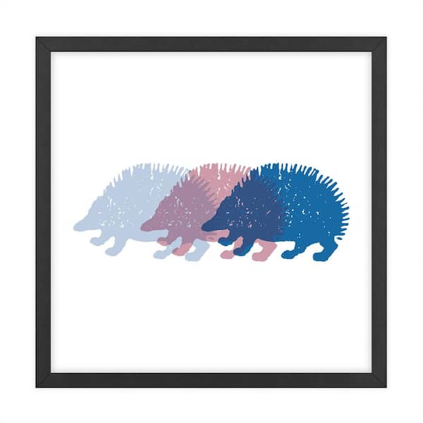 Colored Layering Collection Framed Animal Art Print 34 in. x 34 in.