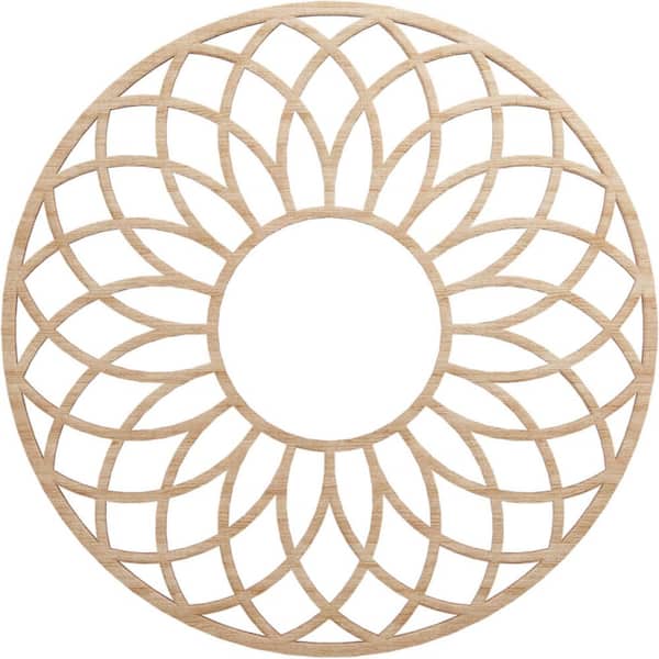 Ekena Millwork 0.25 in. x 7.5 in. x 22 in. Wood Medallion Moulding