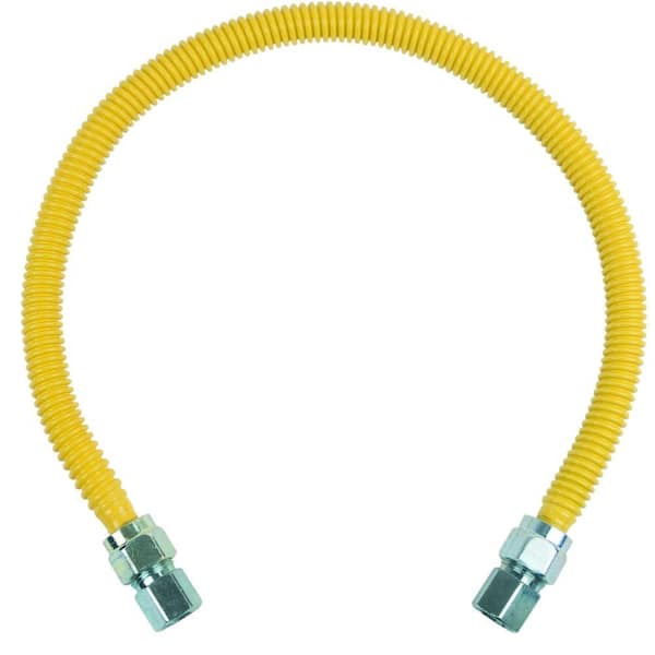 BrassCraft ProCoat 1/2 in. FIP x 1/2 in. FIP x 30 in. Stainless Steel Gas Connector 5/8 in. O.D. (136,000 BTU)