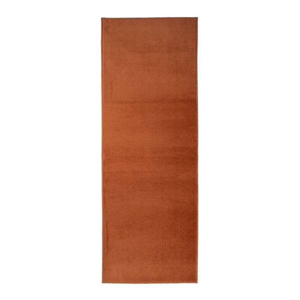 Solid Euro Burnt Orange 31 in. x 7 ft. Your Choice Length Stair Runner