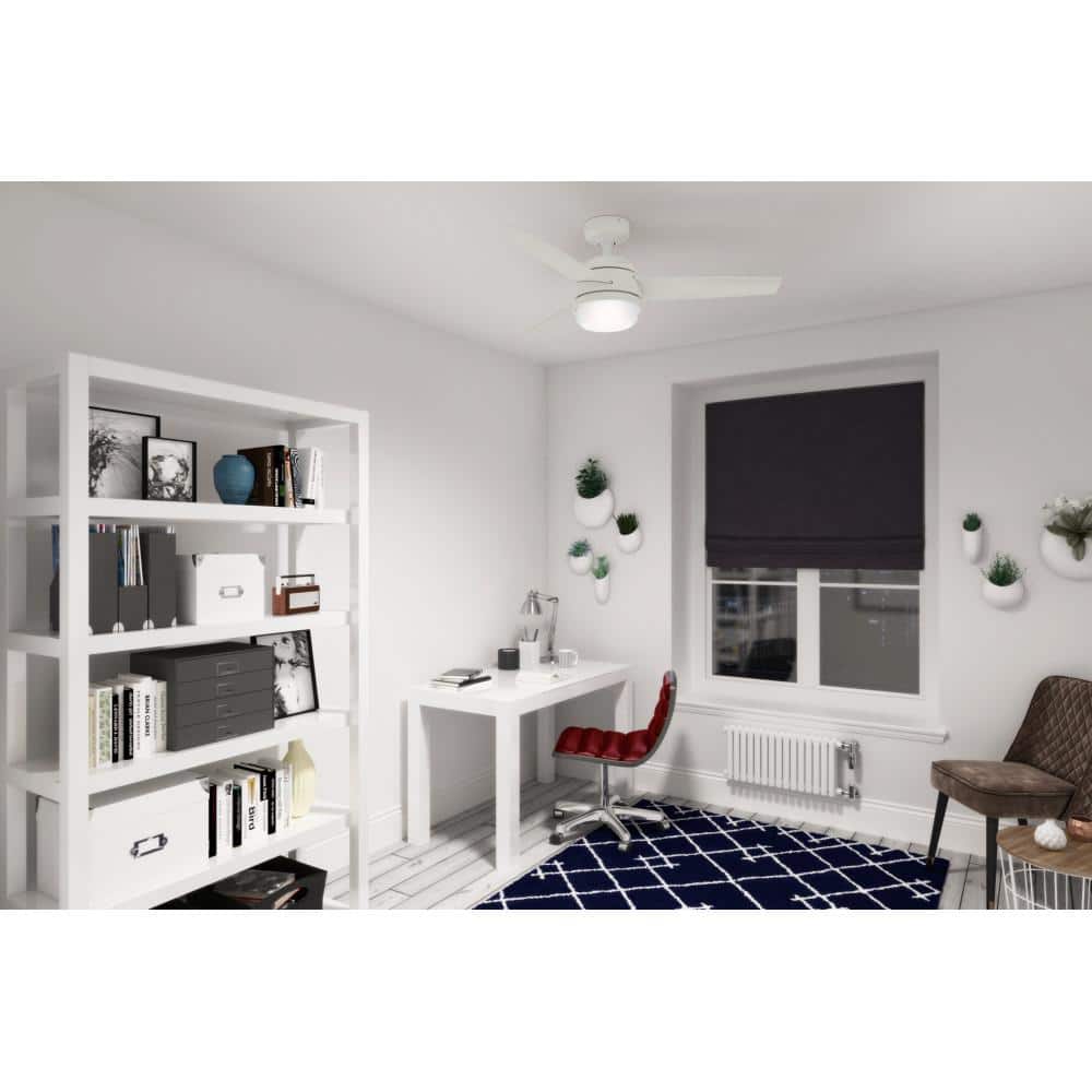 Midtown Fresh White 48" Contemporary Ceiling Fan with LED Light and Remote