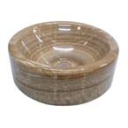 TashMart Mosaic Natural Stone Vessel Sink In Almond Brown TM005-N