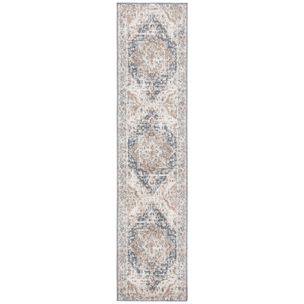 Pyramid 2 ft. x 7 ft. Ivory/Beige Ornate Border Runner Rug price history on PriceWatchPro