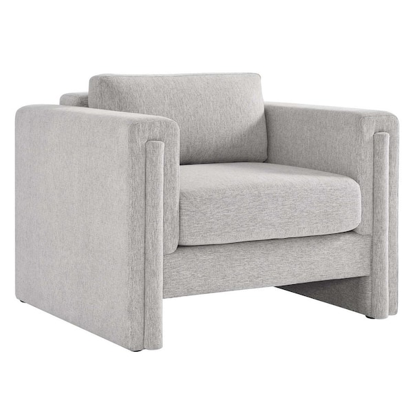 MODWAY Visible Fabric Armchair in Light Gray