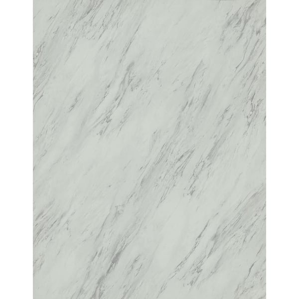 Carrara Marble Tile 4 MIL 12 in. W x 24 in. L Water Protection Peel and Stick Vinyl Tile Flooring (30 sq. ft./case)