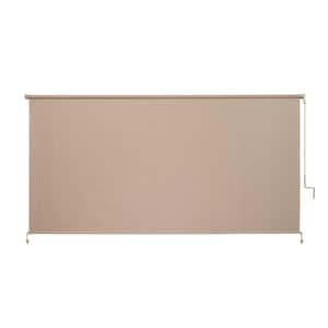 Camel Cordless UV Blocking Fade Resistant Fabric Exterior Roller Shade 120 in. W x 72 in. L