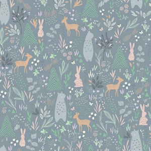 28.29 sq.ft. Spring Forest Pals Peel and Stick Wallpaper