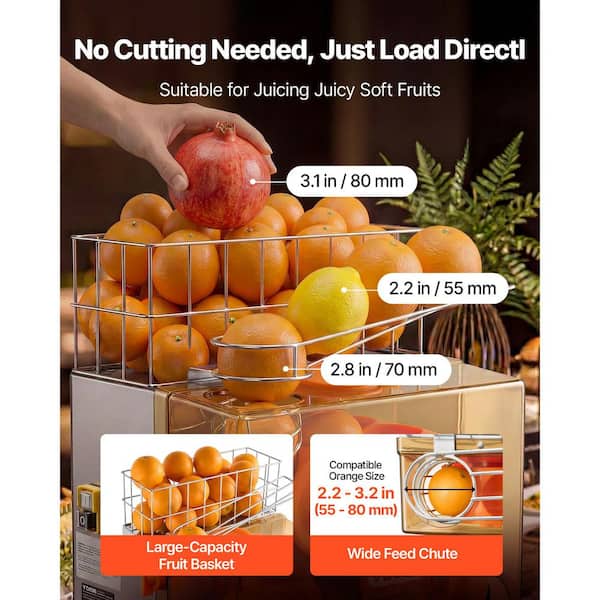 SKYSHALO Commercial Orange Juicer Machine 120W Automatic Juice