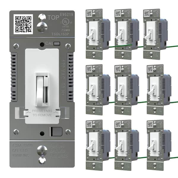 Toggle Slide 150W Advanced LED Dimmer, Single-Pole/3-Way, 10 Pack, White