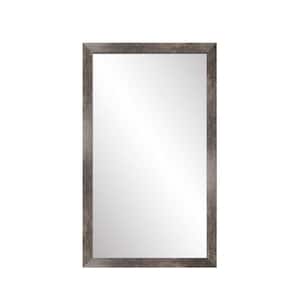 Rustic Framed Rectangle Brown Decorative Wall Mirror 60 in. H x 32 in. W