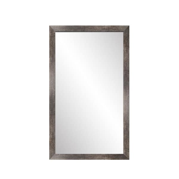 BrandtWorks Rustic Framed Rectangle Brown Decorative Wall Mirror 60 in. H x 32 in. W