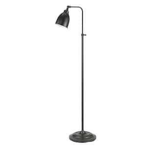 62 in. Bronze 1 Dimmable (Full Range) Standard Floor Lamp for Living Room with Metal Dome Shade