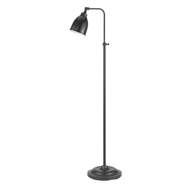 HomeRoots 62 in. Bronze 1 Dimmable (Full Range) Standard Floor Lamp for Living Room with Metal Dome Shade